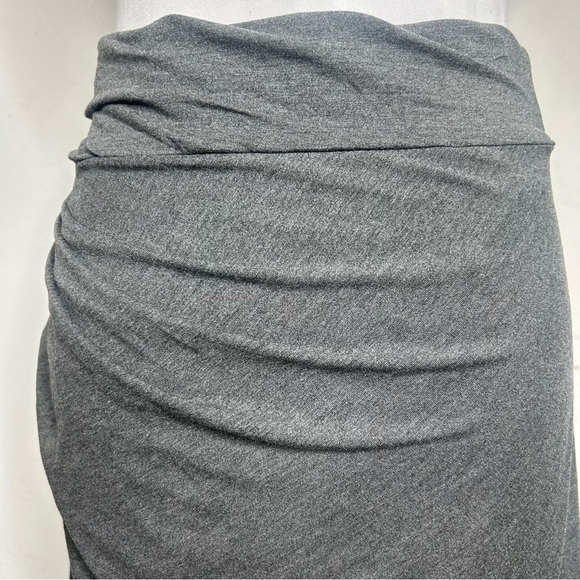MM LaFleur Soho Skirt Gray Ruched Straight Pencil - Picture 7 of 9